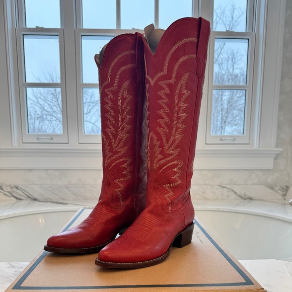 Tecovas Abby Western Boot - Crimson - Picture 2 of 6